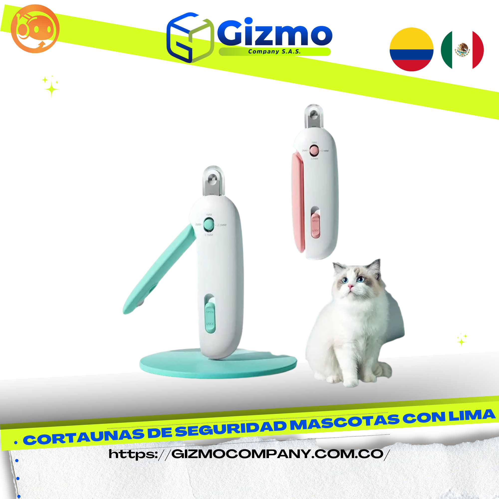 Cortaunas De Seguridad Mascotas Con Lima